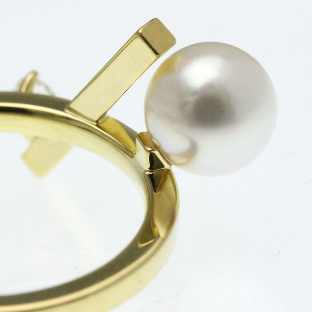 Tasaki Balance Cross Ring Yellow Gold (18K) Fashion Diamond,Pearl Band Ring Gold - Picture 5 of 10
